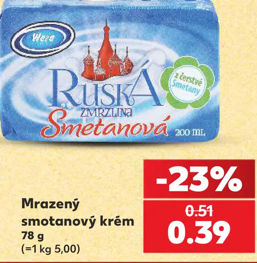 Wera Ruská zmrzlina smotanová