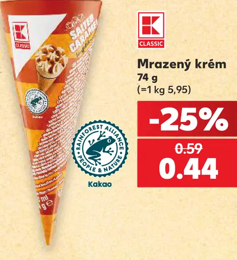 K-Classic mrazený krém v kornútku