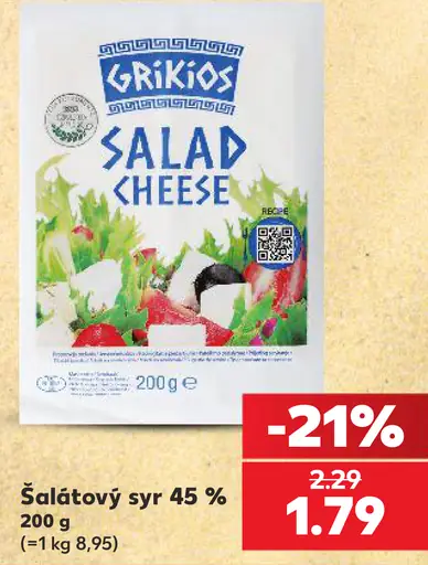 Grikios šalátový syr 45 %