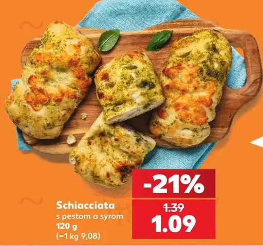 Schiacciata s pestom a syrom
