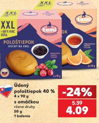 Tami údený polotiepok s omáčkou, rôzne druhy