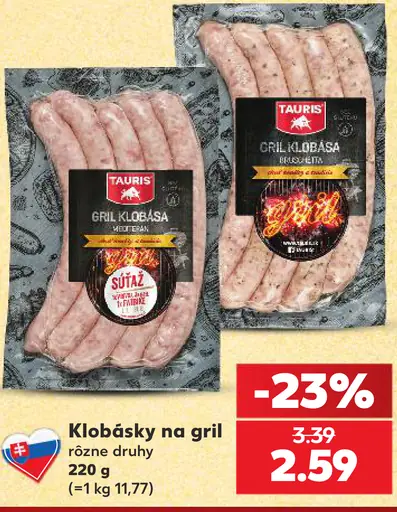 Tauris klobásky na gril