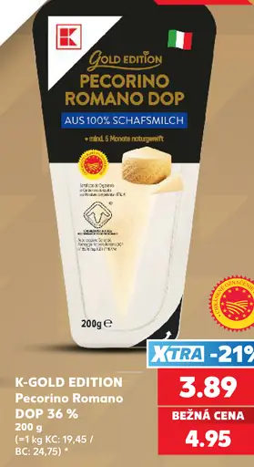 K-Gold Edition Pecorino Romano DOP 36 %