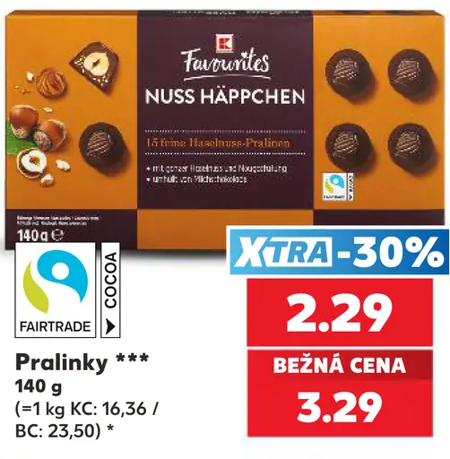 Favourites Nuss Häppchen pralinky
