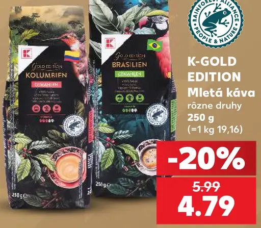 K-Gold Edition mletá káva