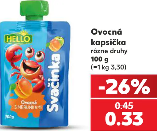 Hello Ovocná kapsička rôzne druhy