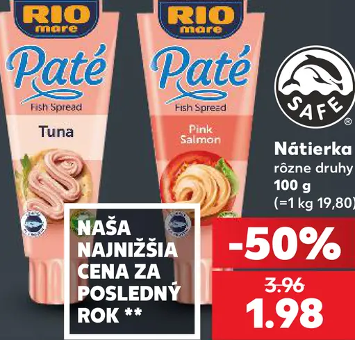 Rio Mare nátierka – tuniaková alebo lososová