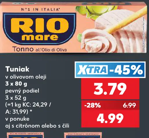 Rio Mare Tuniak v olivovom oleji