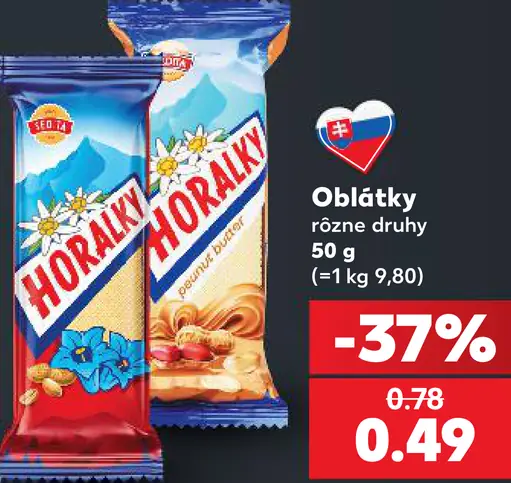 Sedita Horalky oplátky, rôzne druhy