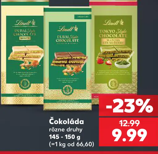 Lindt čokoláda, rôzne druhy