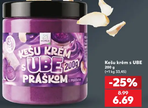 Nastelo Kešu krém s ube práškom