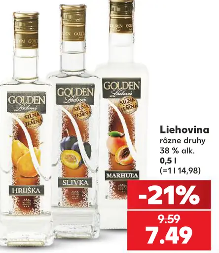 Golden liehovina – hruška, slivka alebo marhuľa