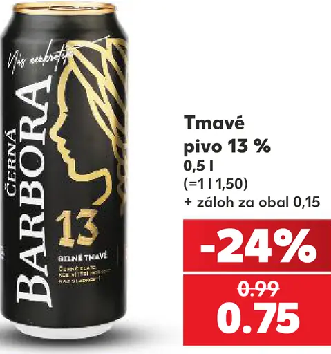 Čierna Hora tmavé pivo 13 %