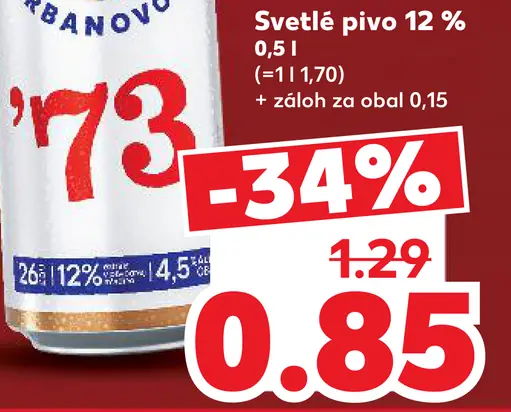 Heineken Světlé pivo 12 % plechovka