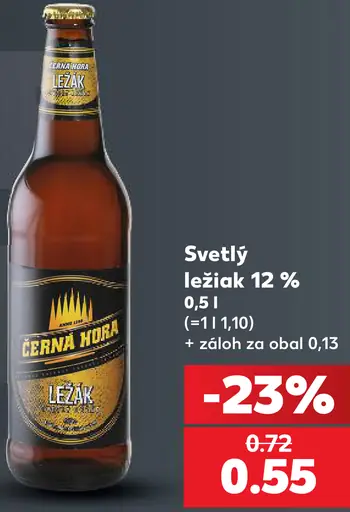 Černá Hora Svetlý ležiak 12 %