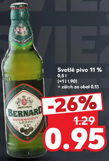 Bernard svetlé pivo 11 %