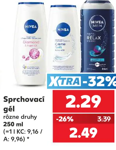 Nivea sprchovací gél rôzne druhy