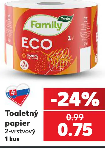 Family Tento ECO toaletný papier 2-vrstvový