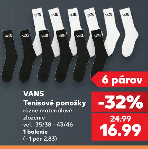 Vans tenisové ponožky