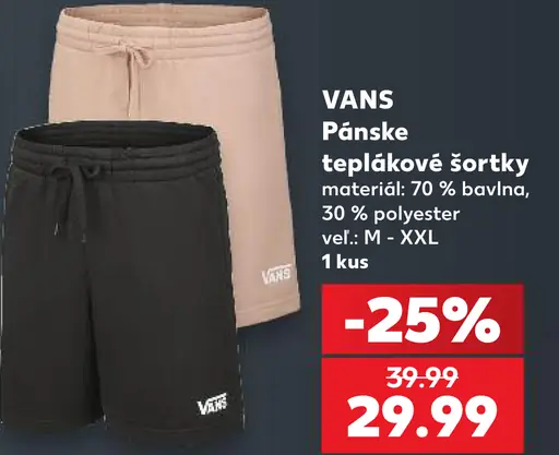 Vans pánske teplákové šortky