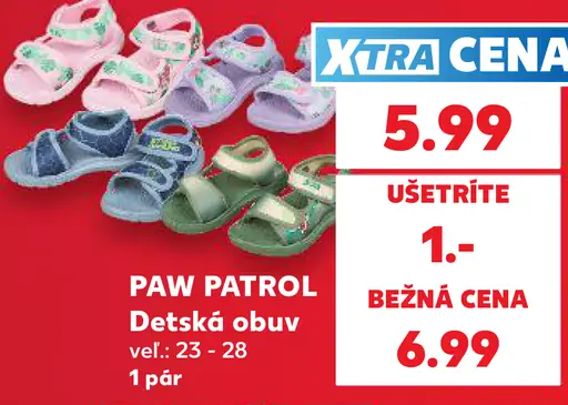 PAW PATROL detská obuv