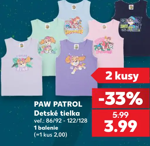 PAW PATROL detské tričká