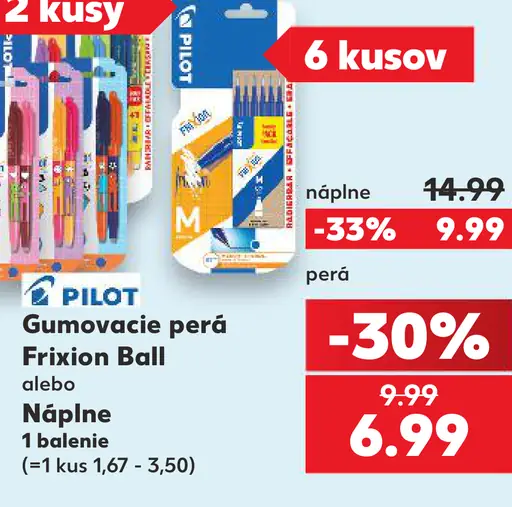 Pilot Gumovacie perá Frixion Ball