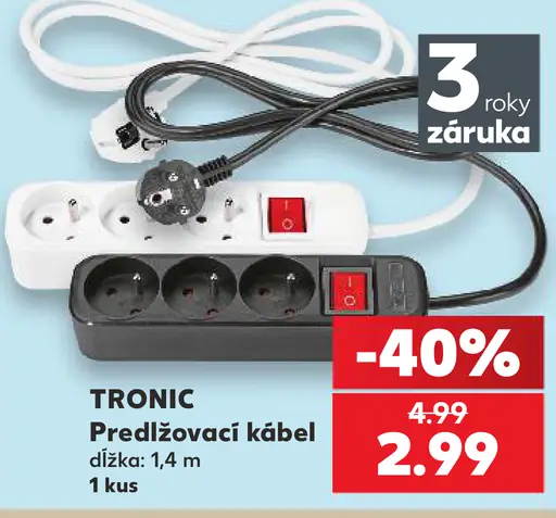 TRONIC predlžovací kábel