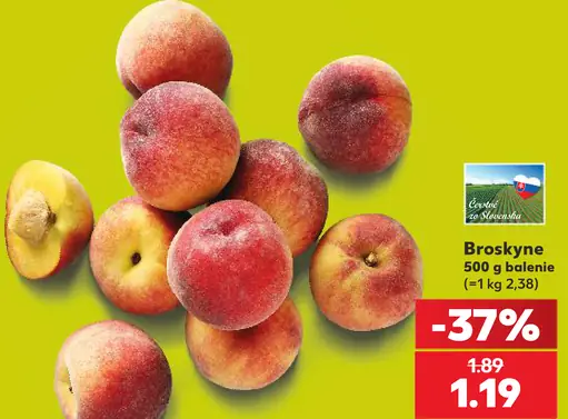 Čerstvé zo Slovenska Broskyne