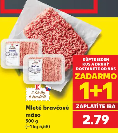 Mleté bravčové mäso XXL