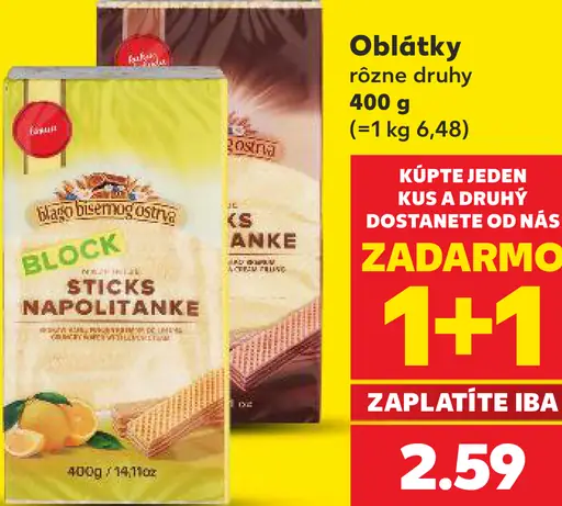 Oblátky rôzne druhy