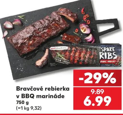 Bravčové rebierka v BBQ marináde