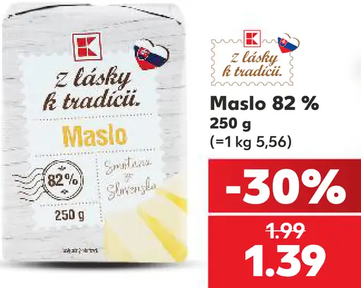 Z lásky k tradícii maslo 82 %