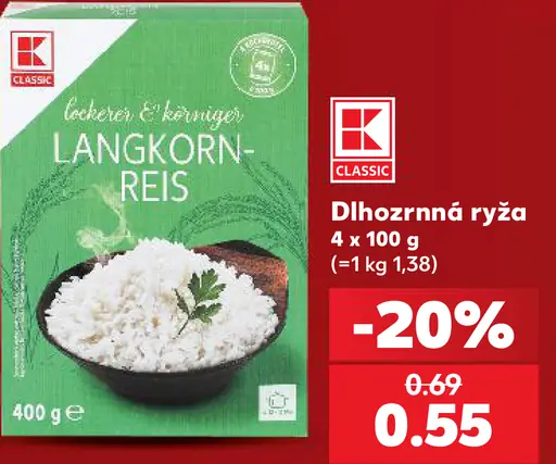 K-Classic dlhozrnná ryža