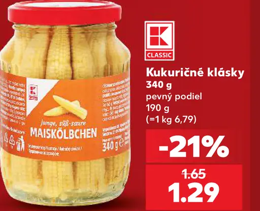 K-Classic Kukuričné klásky