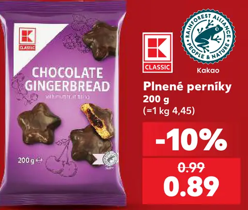 K-Classic plnené perníky s čokoládou