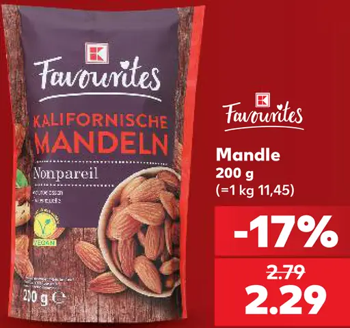 Favourites kalifornské mandle