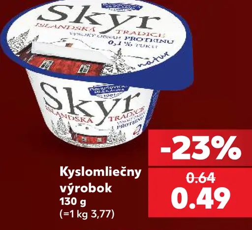 Skyr kyslomliečny výrobok, tvarohová príchuť