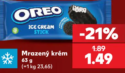 Oreo mrazený krém, ice cream stick