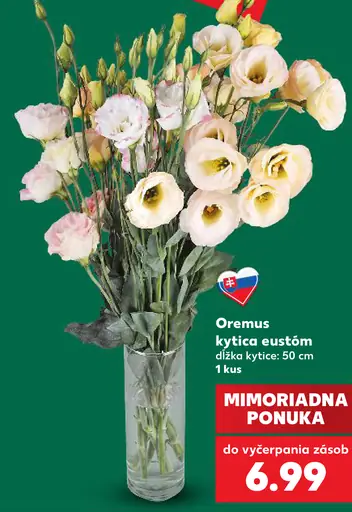Oremus, kytica čerstvých kvetov