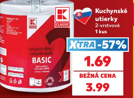 K-Classic kuchynské utierky 2-vrstvové