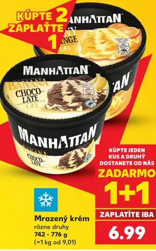 Manhattan mrazený krém rôzne druhy