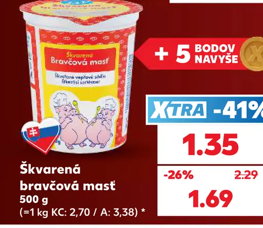 Škvarená bravčová masť