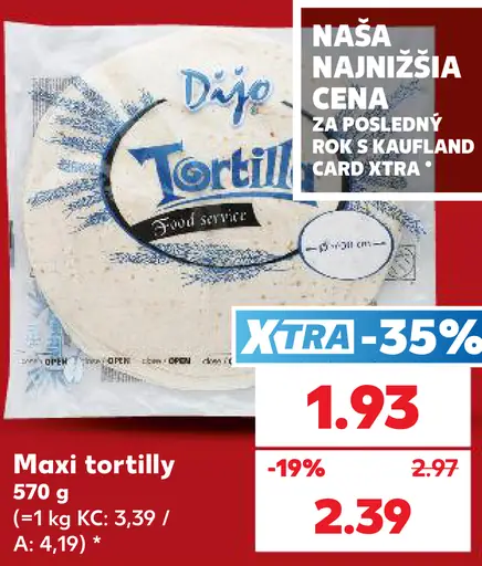 Dýo Maxi tortilly