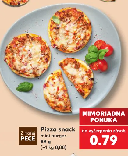 Z našej PECE Pizza snack mini burger