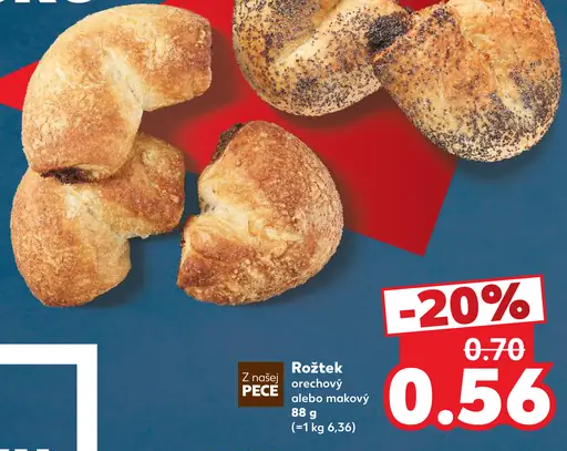 Z našej pece rožtek orechový alebo makový