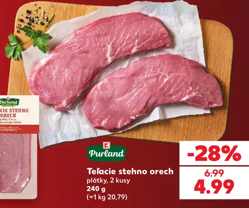 Pureland teľacie stehno orech plátky