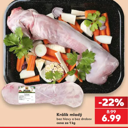 Mladý králik v celku bez hlavy