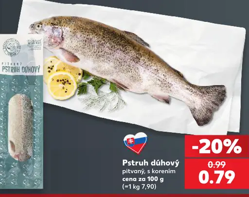 Pstruh dúhový pitvaný s korením
