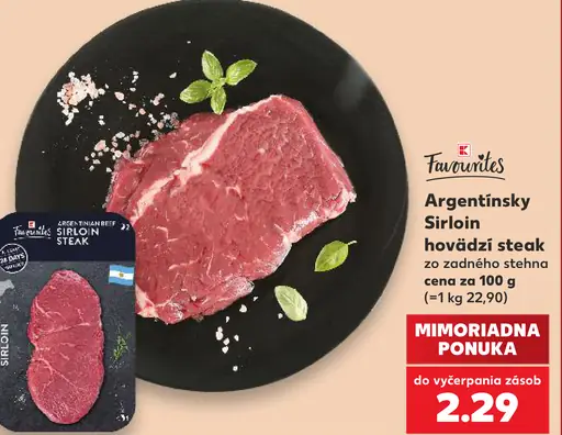 Favourites Argentínsky Sirloin steak hovädzí